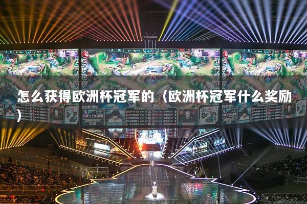 怎么获得欧洲杯冠军的（欧洲杯冠军什么奖励）